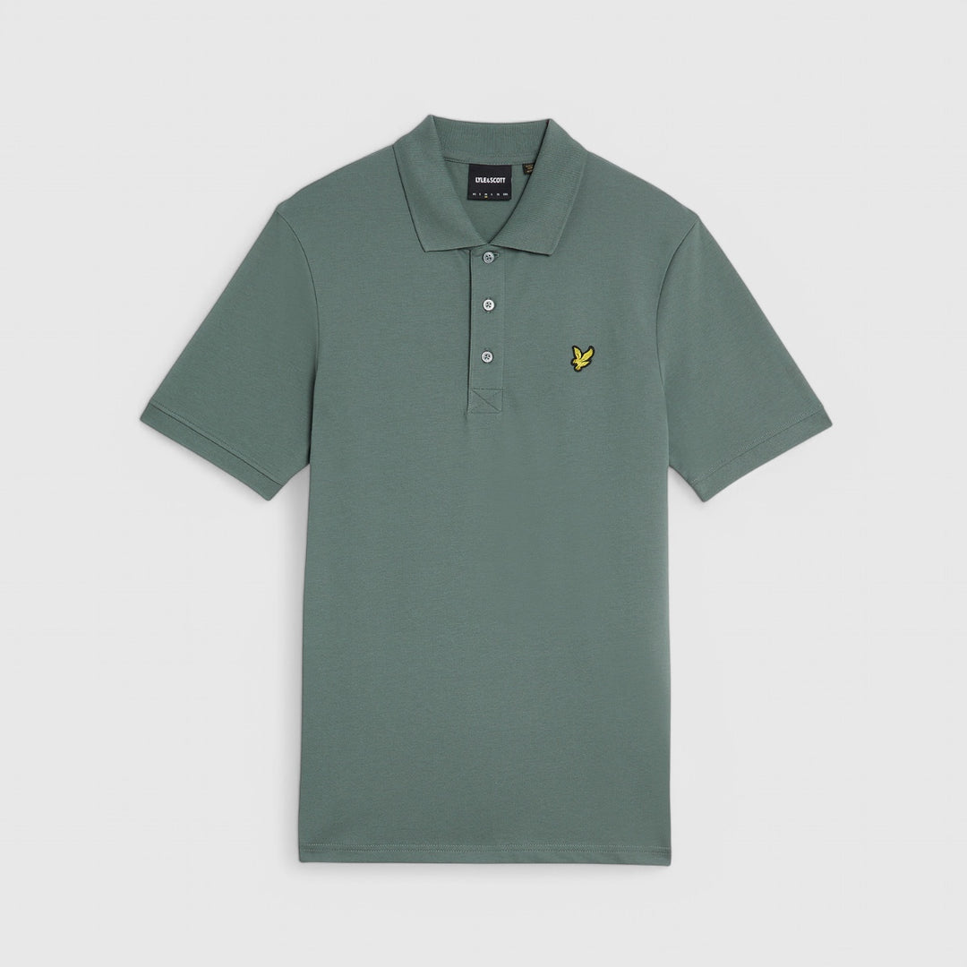 SP400VOG-X583 Lyle & Scott Plain Polo Shirt Short Sleeve Green Mercurial