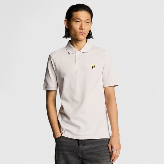 SP400VOG-X599 Lyle & Scott Plain Polo Shirt Short Sleeve Mist Lilac