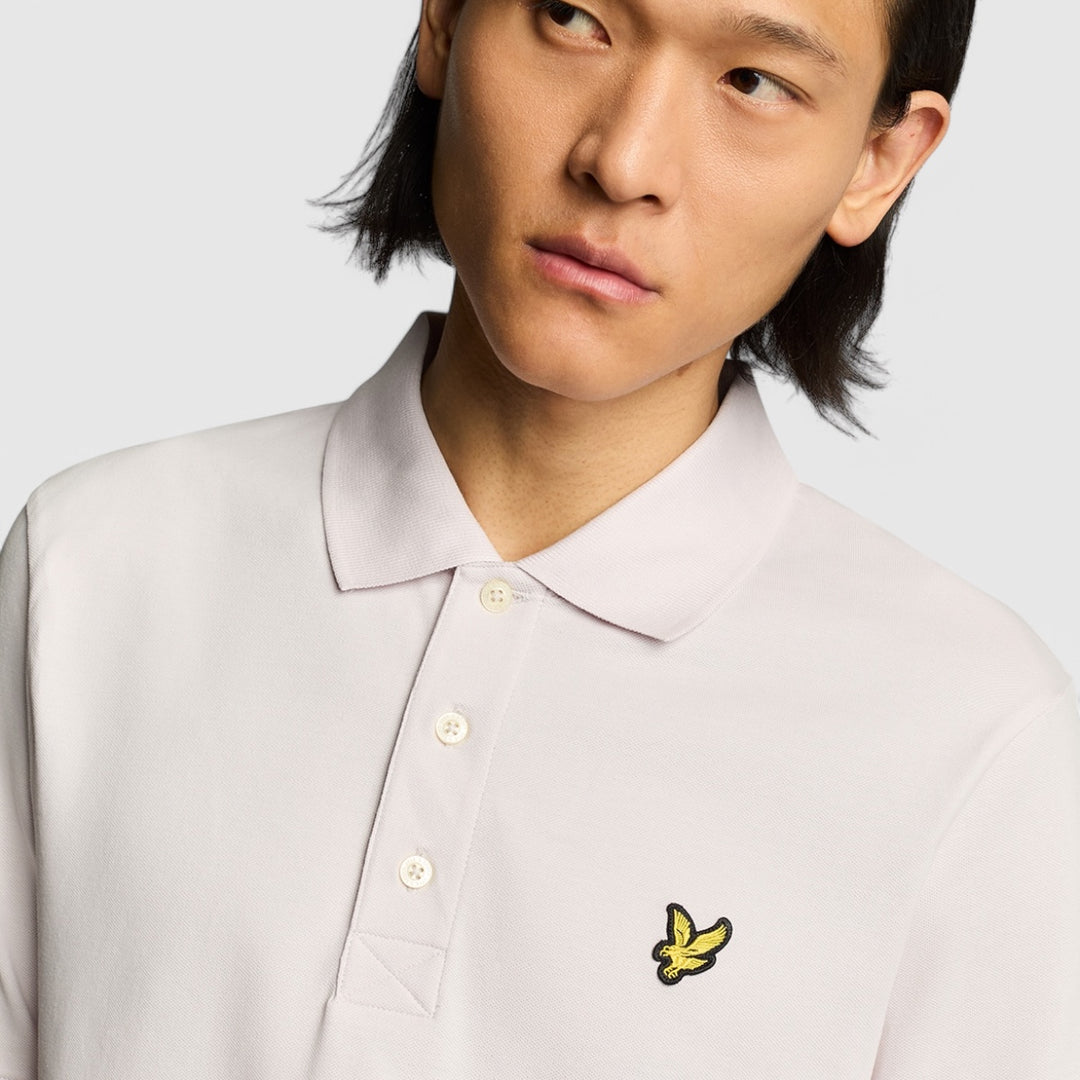 SP400VOG-X599 Lyle & Scott Plain Polo Shirt Short Sleeve Mist Lilac