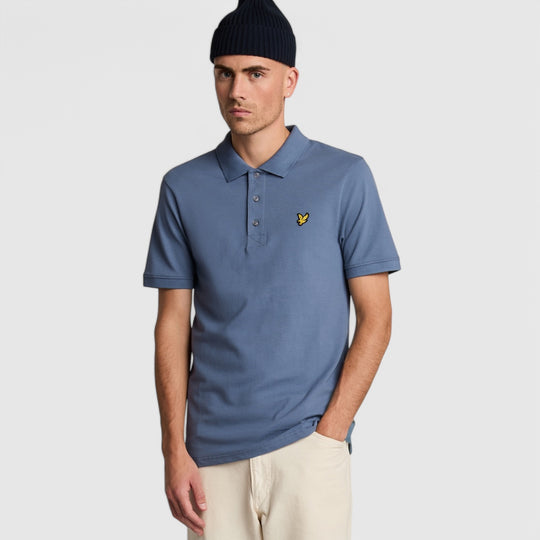 SP400VOG-Z263 Lyle & Scott Plain Polo Shirt Short Sleeve Mist Blue