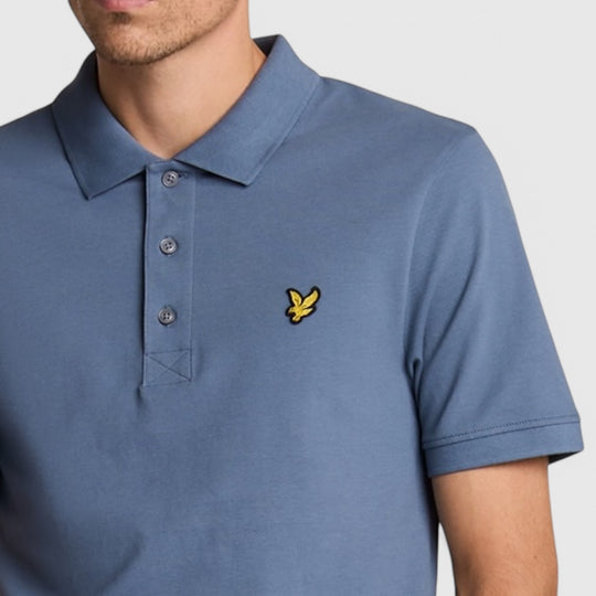 SP400VOG-Z263 Lyle & Scott Plain Polo Shirt Short Sleeve Mist Blue