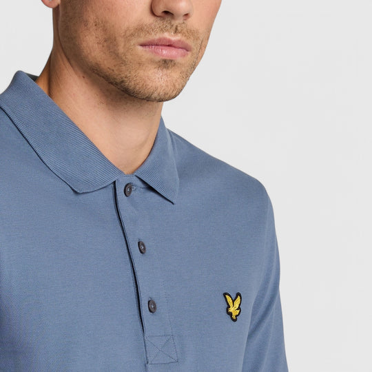 SP400VOG-Z263 Lyle & Scott Plain Polo Shirt Short Sleeve Mist Blue