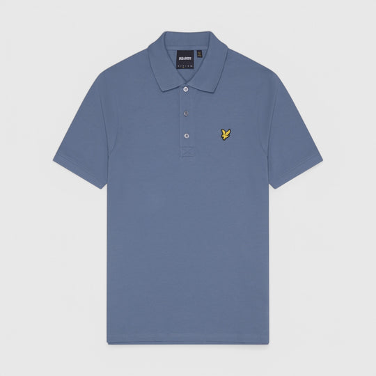 SP400VOG-Z263 Lyle & Scott Plain Polo Shirt Short Sleeve Mist Blue