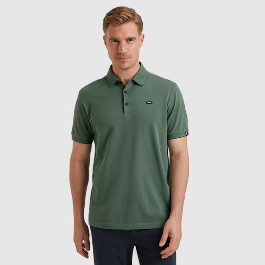 VPSS2503822-6023 Vanguard Polo Pique Waffle Structure Dark Forest