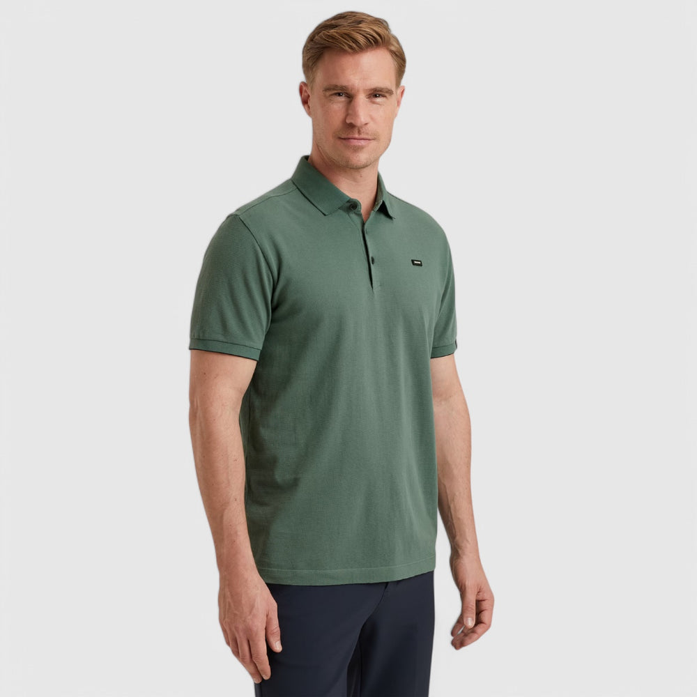 VPSS2503822-6023 Vanguard Polo Pique Waffle Structure Dark Forest