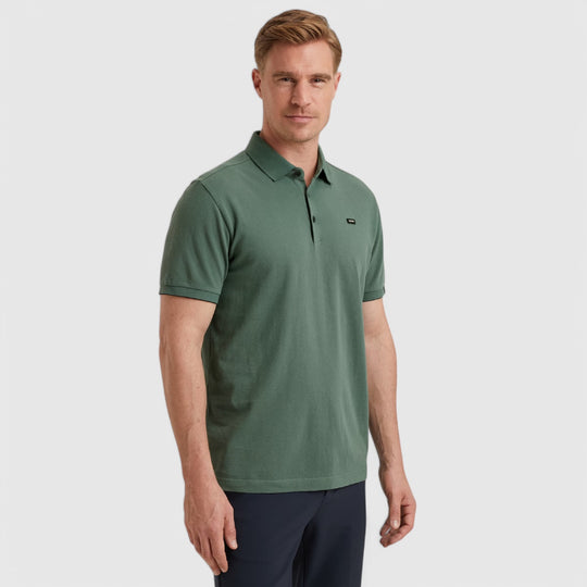 VPSS2503822-6023 Vanguard Polo Pique Waffle Structure Dark Forest