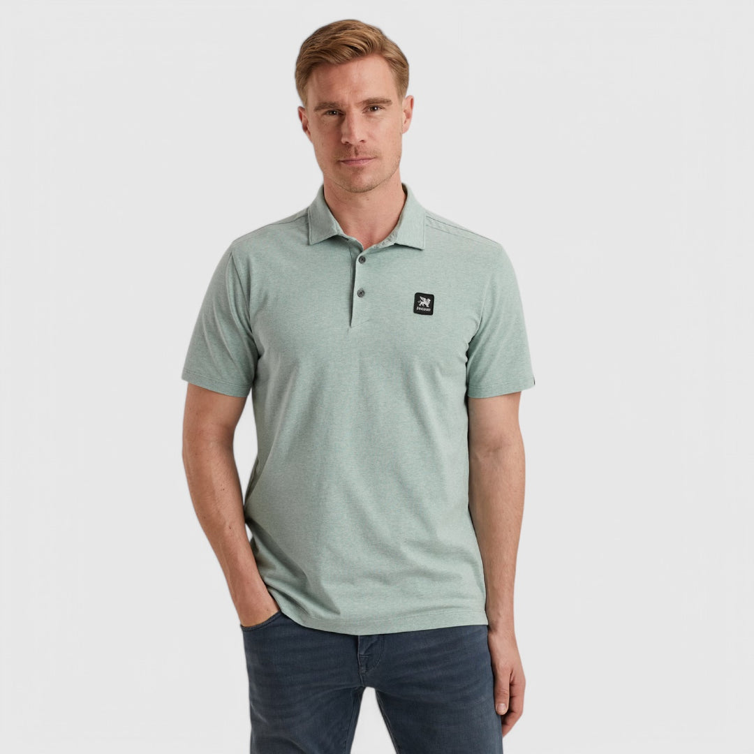 VPSS2503832-6023 Vanguard Polo Cotton Elastan Jersey Melange Dark Forest