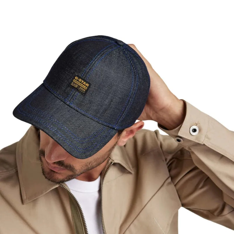 originals denim baseball cap d03219-c693-6484 g-star cap raw crop1